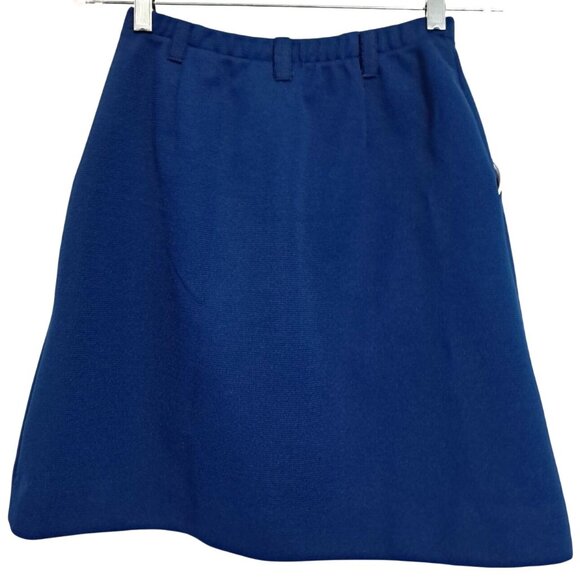 Vintage 60s Jantzen Tennis Skirt Women's Size 10 Navy Blue with White Piping Spo - Picture 2 of 7
